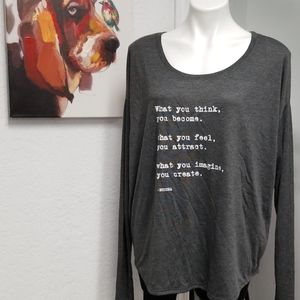 Dark gray long sleeve flowy tee